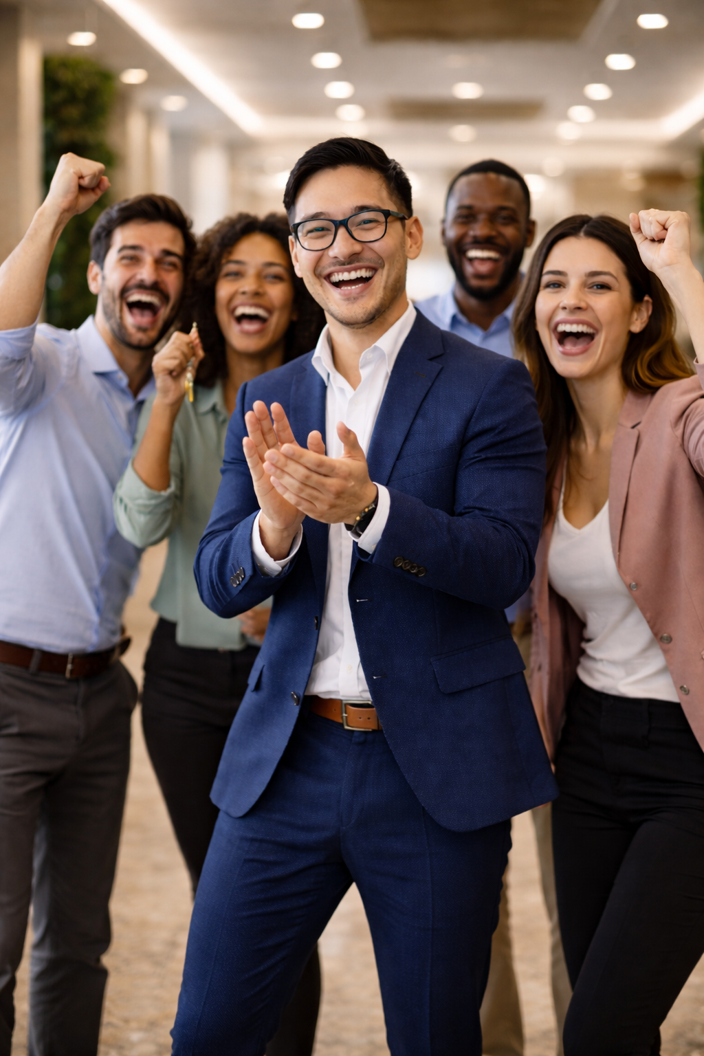 Group of people celebrating